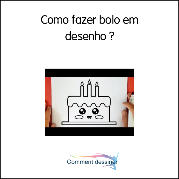 Como fazer bolo em desenho